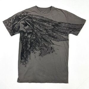 Xtreme Couture Affliction T-Shirt Men’s Small MMA Gothic All Over Print Y2K